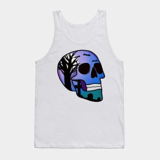 Spooky skull head Tank Top